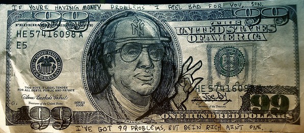 Defaced currency 20
