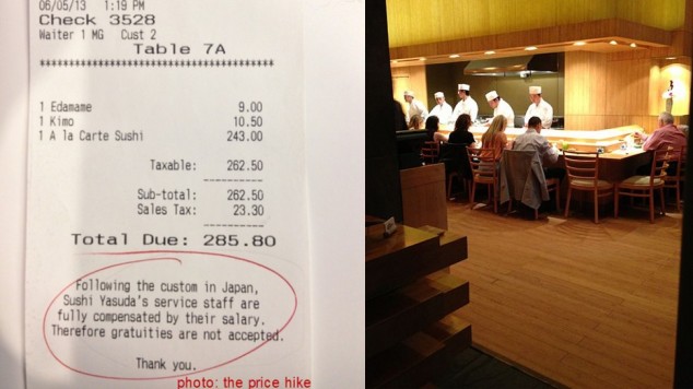 No Tipping at NYC Restaurant