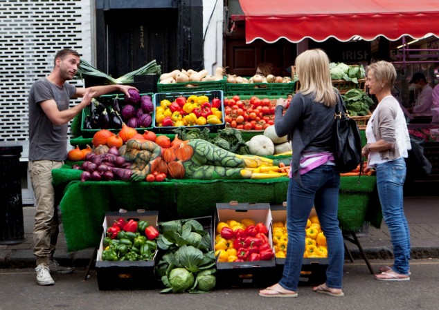 Painted Woman at the Vegetable Stand - 05