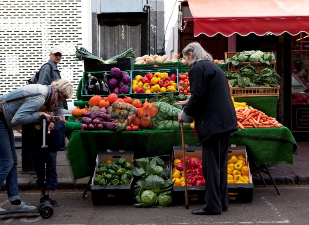 Painted Woman at the Vegetable Stand - 06