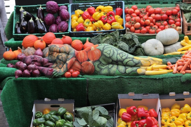 Painted Woman at the Vegetable Stand - 07