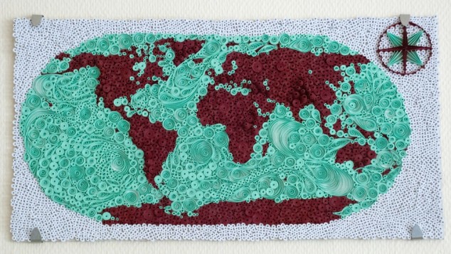 Quilled World Map - 01