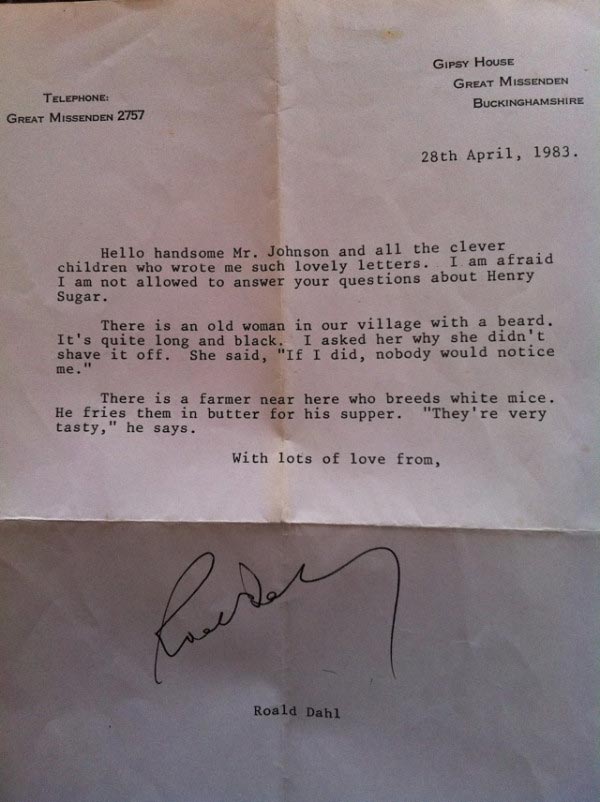 Roald-Dahl-letters