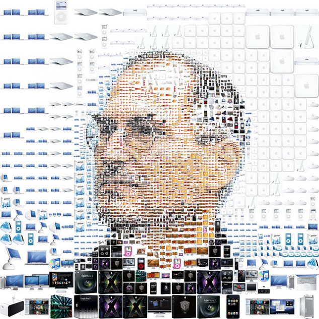 Steve Jobs collage portrait