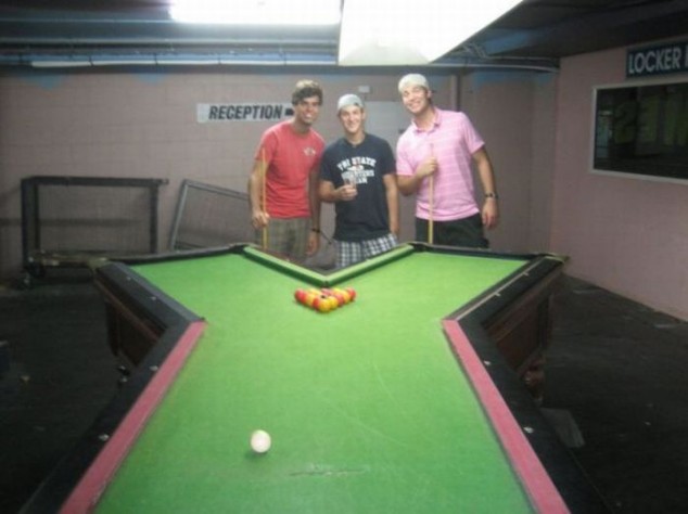 Unusually-shaped Pool Table - Y-shaped