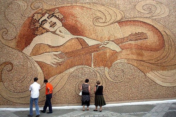 Cork Mosaic by Saimir Strati