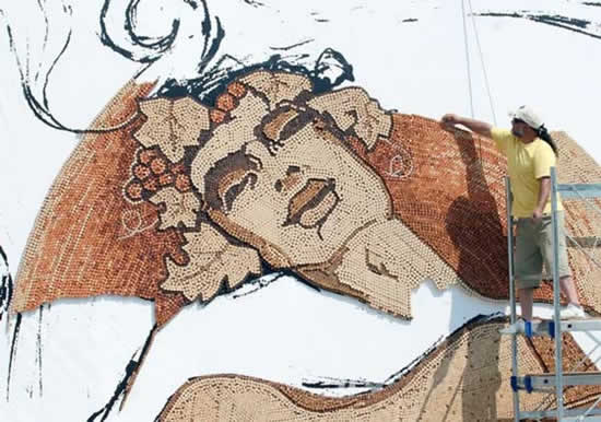 Cork Mosaic by Saimir Strati