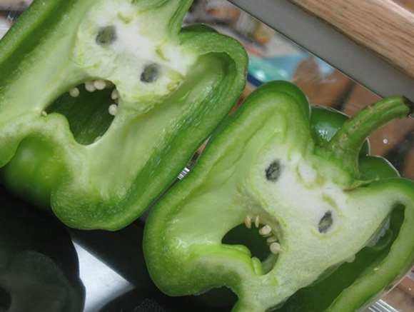 green-pepper jack'o'lanterns