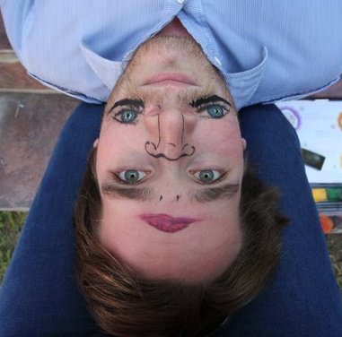 upside down face
