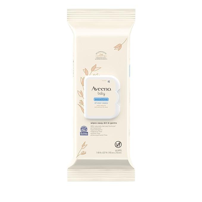 Aveeno Baby Sensitive All Over Wipes with Aloe & Oat Extract