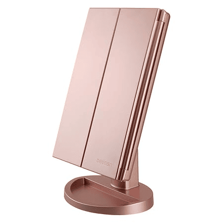 Perfect Makeup Mirror with LED Lights and Tri-Fold Design