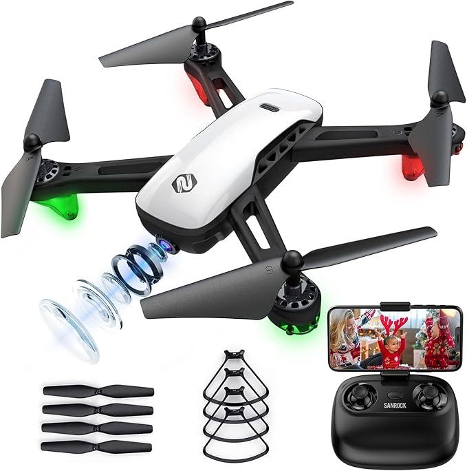 SANROCK U52 Drone with 1080P camera flying