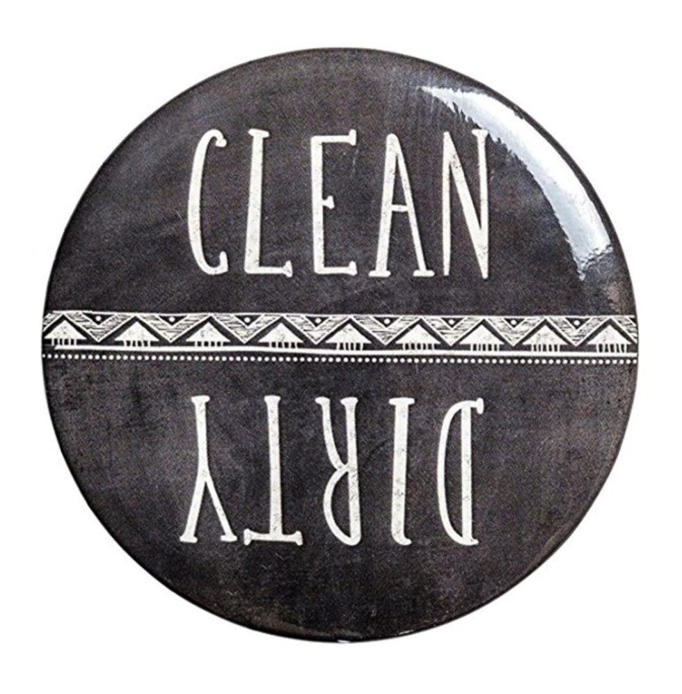 OXO Clean Dirty Dishwasher Magnet Sign Indicator (Black White)