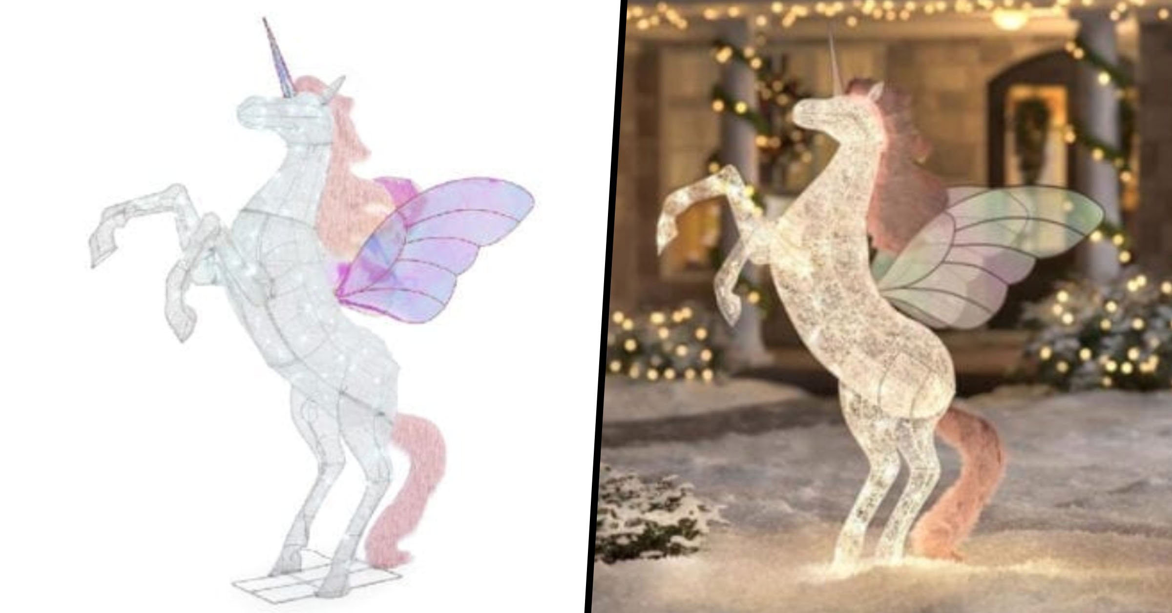 Home Depot Is Selling a LightUp Christmas Unicorn and It's Magical