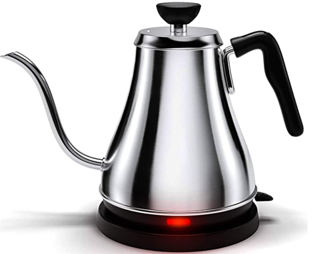 KALLORY Stainless Steel Teapot with Infuser Camping Tea Kettle Coffee Kettle  Small Tea Pot for Stovetop (Black) - Yahoo Shopping