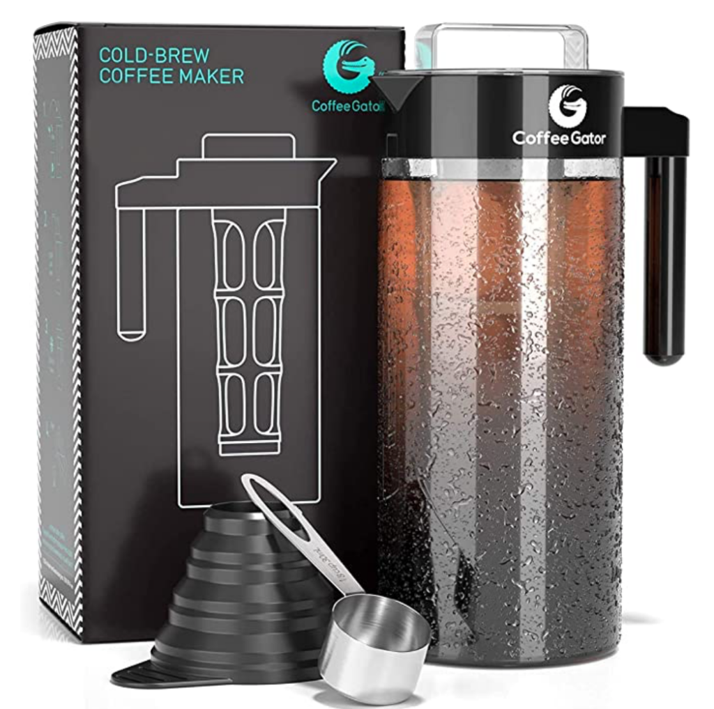 Bean Envy 34 oz. French Press & Electric Handheld Milk Frother - Black for  sale online