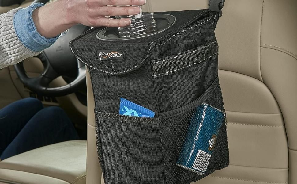A Trash Can for Your Car Because Cup Holders Are for Cups
