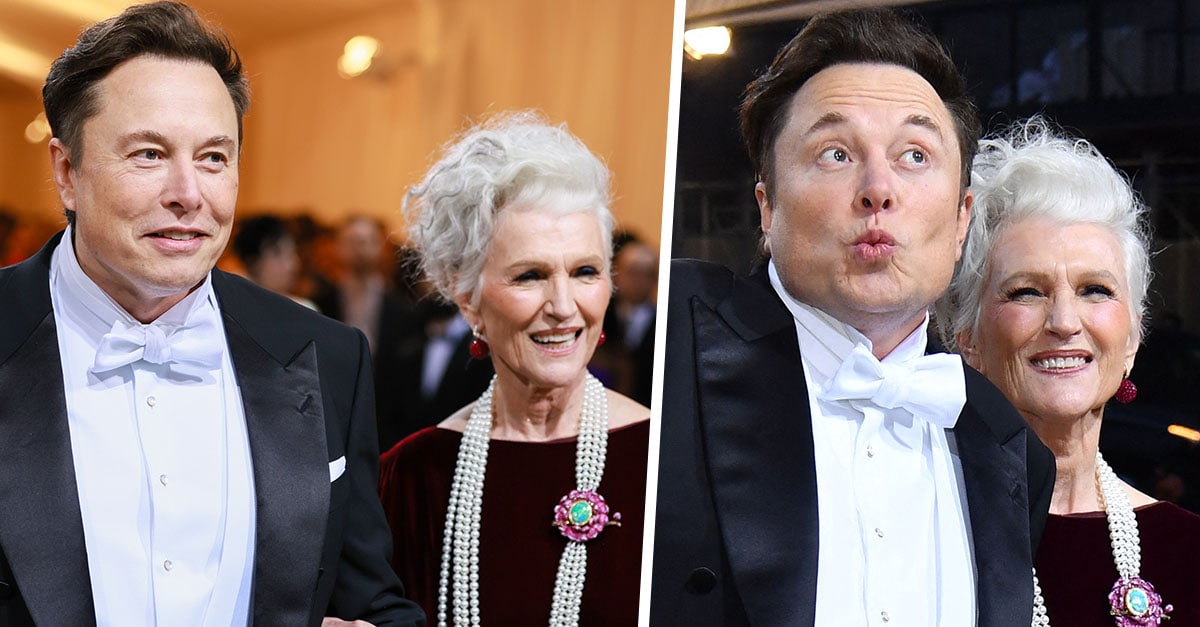 Elon Musk Steps Out With His Mom at the Met Gala