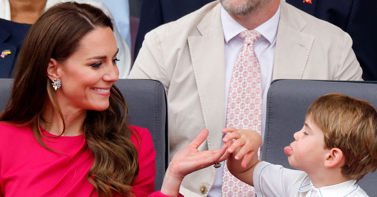 Prince Louis Pulls Face And Blows Raspberries At Mom Kate Middleton