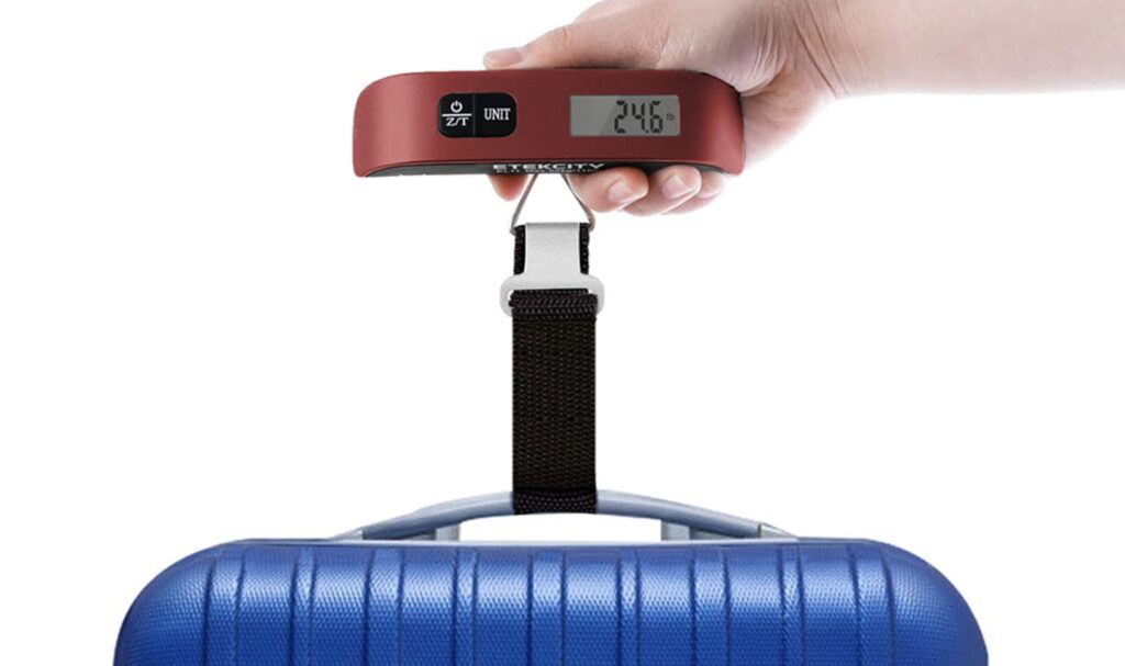 Travelon Luggage Scale Micro Digital Hanging Travel Weight Portable Hook  Red for sale online