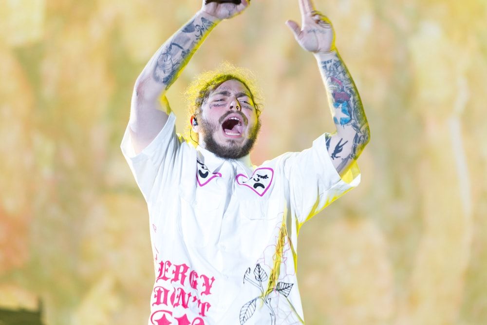 Post Malone Gets Newborn Daughter's Initials Tattooed on His Forehead