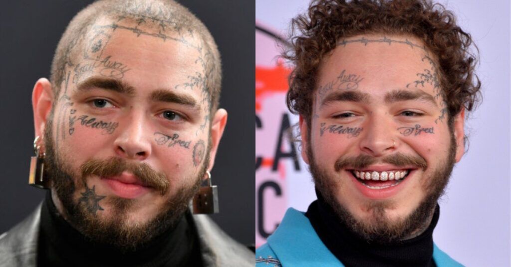 Post Malone Gets Daughter’s Initials Tattooed on Face