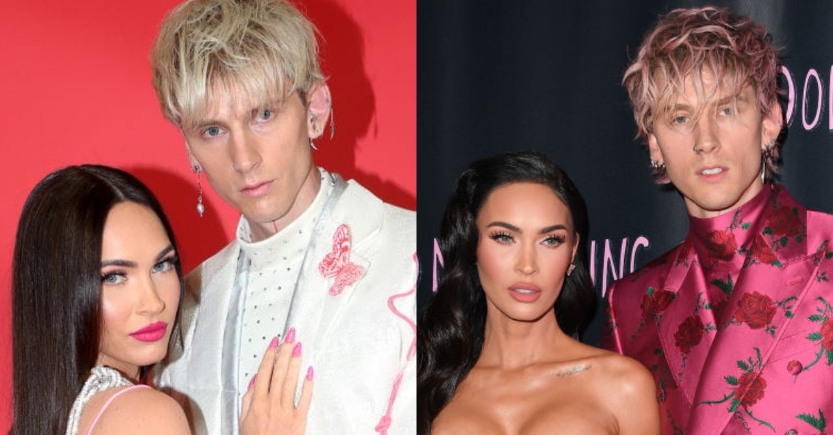 Naked Megan Fox Points a Gun at Machine Gun Kelly’s Crotch in Cover