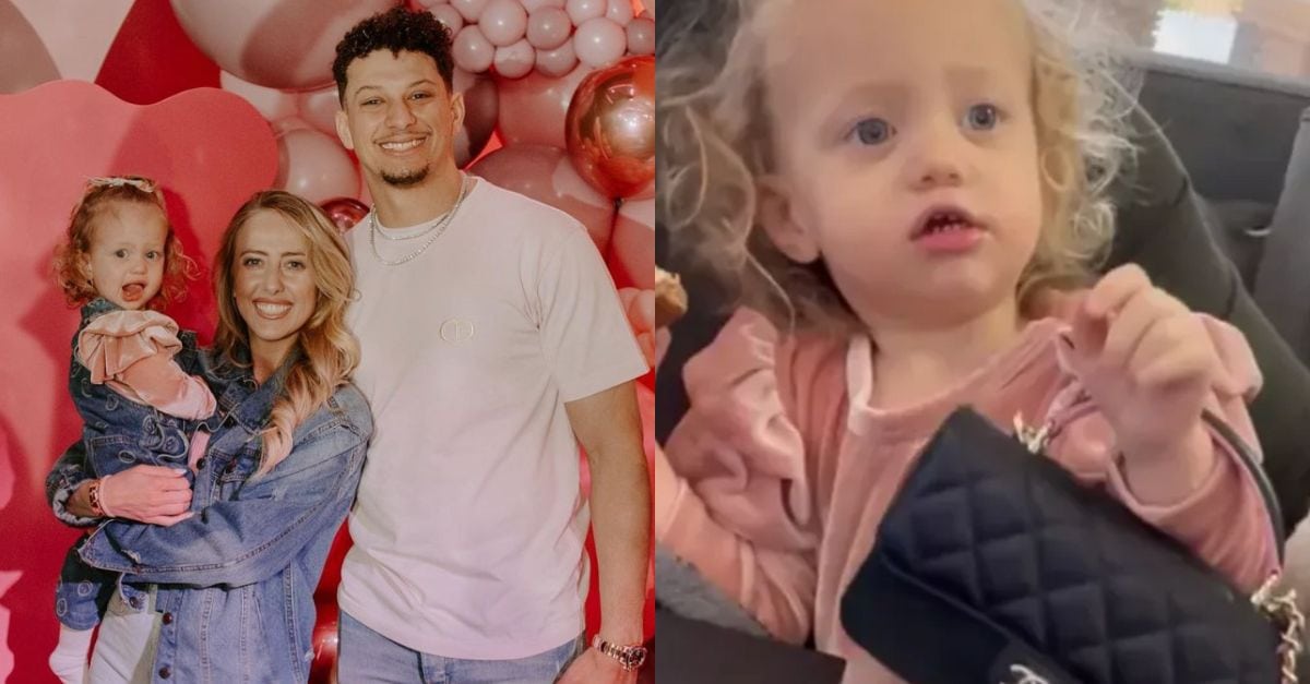 Patrick Mahomes Nails Dad Duty as He Wears Daughter Sterling in a