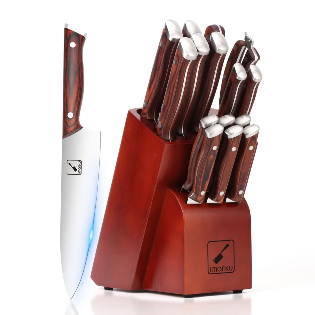 HUNTER.DUAL Knife Set, 15 Piece Kitchen Knife Set with Block Self  Sharpening, Dishwasher Safe, Anti-slip Handle, White - Coupon Codes, Promo  Codes, Daily Deals, Save Money Today