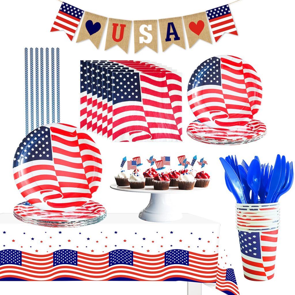 RBONIGHT 6 Packs Of American Flag Sunglasses, 4th Of July Decorations, Patriotic Party Favors, Memorial Day Decor, 4th Of July Accessories For Independence Day