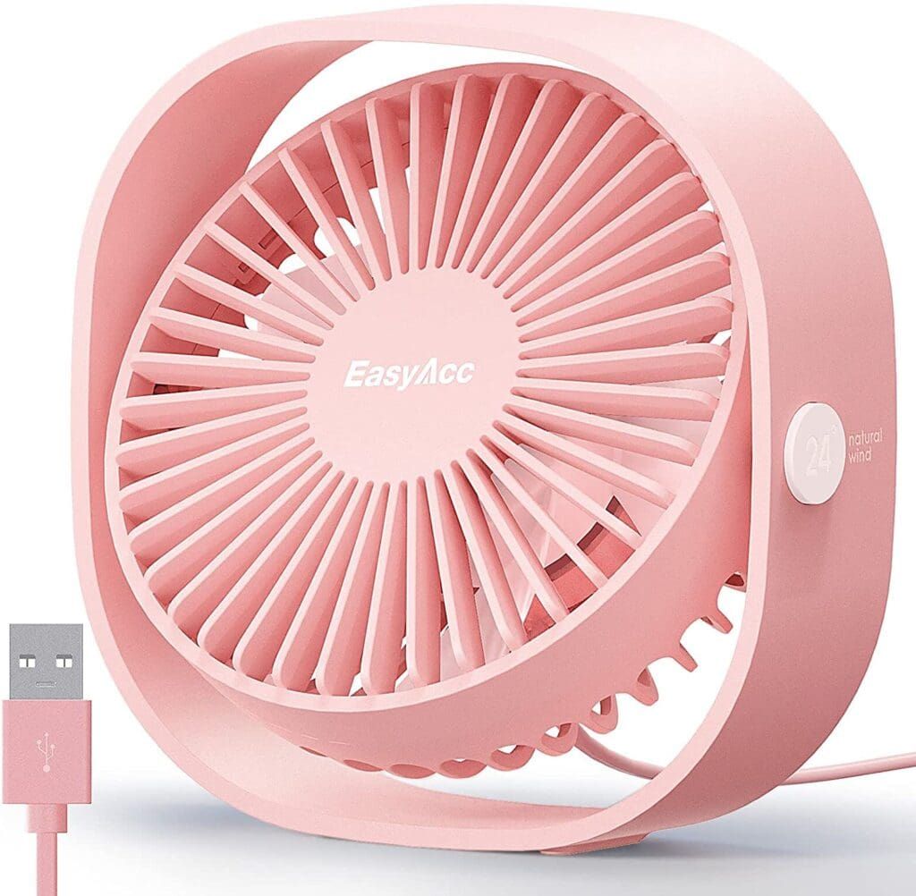 mini pink fan