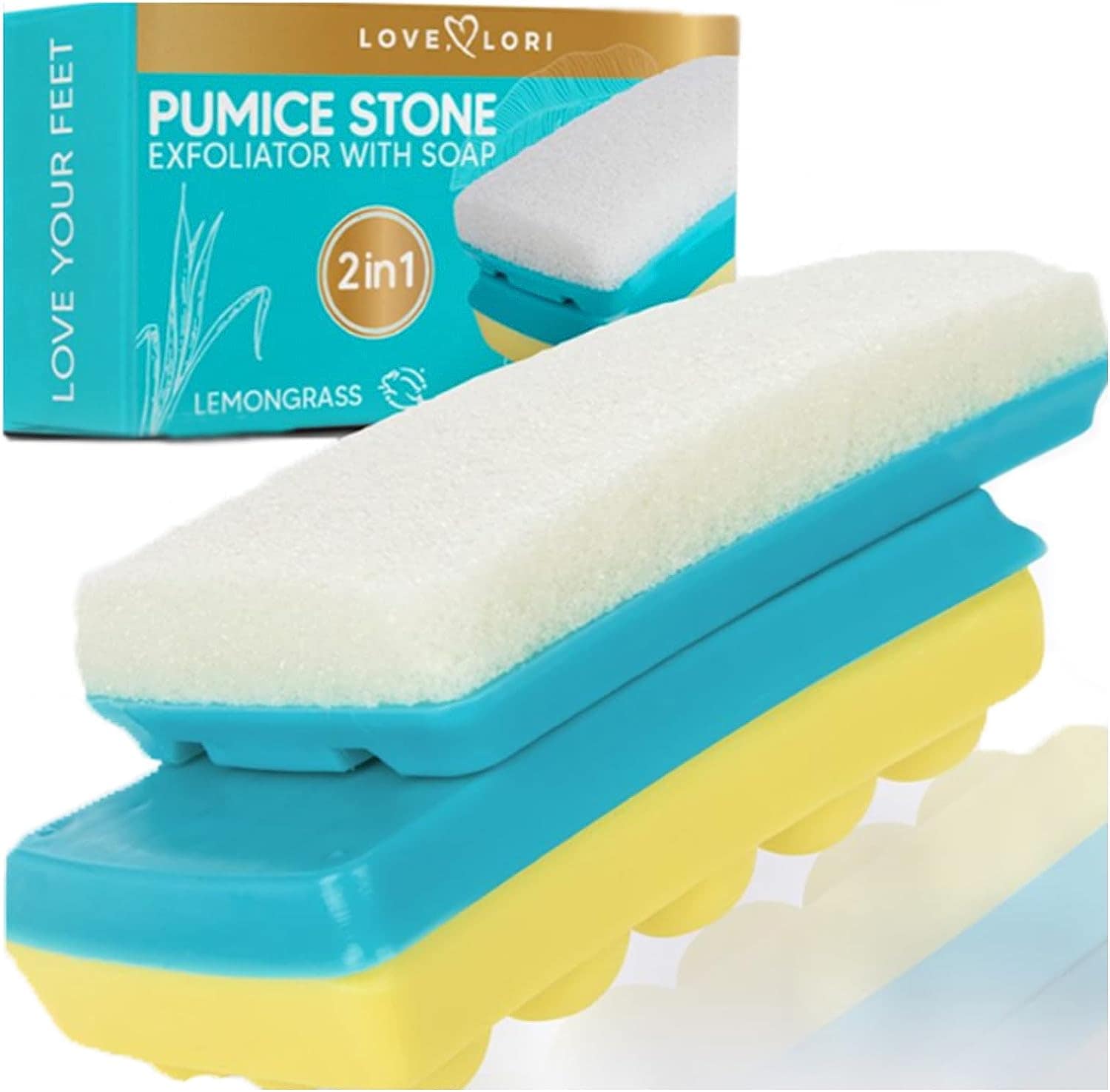 Spongeables Foot Scrubber Sponge with Shea Butter and Tea Tree Oil, Ocean  Breeze, 3 Pack