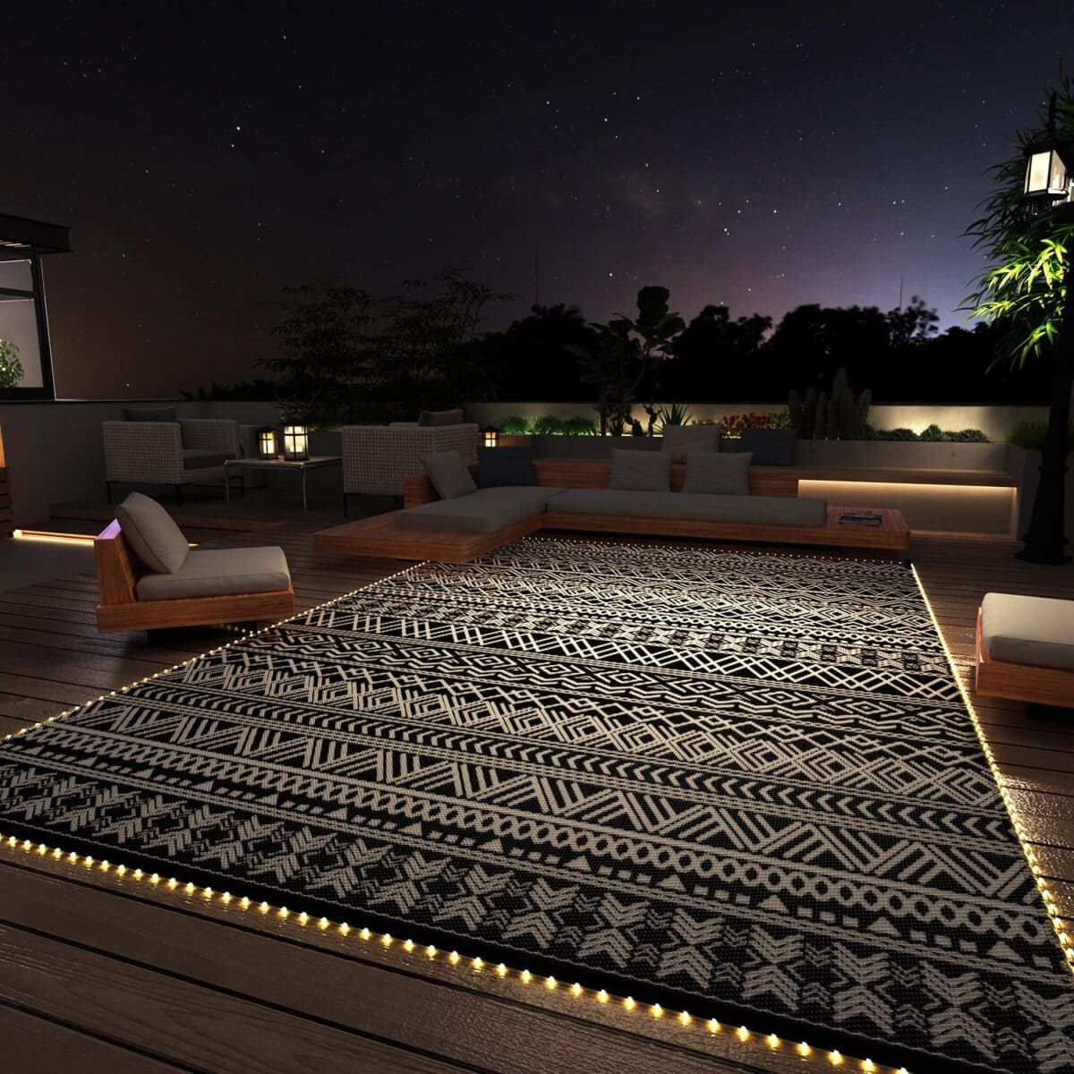 What You Should Know About Montvoo Outdoor Rug With Led 9x12 Ft Before