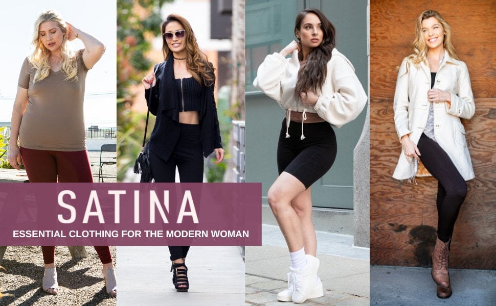 Buy SATINA High Waisted Leggings for Women - Capri & Full Length
