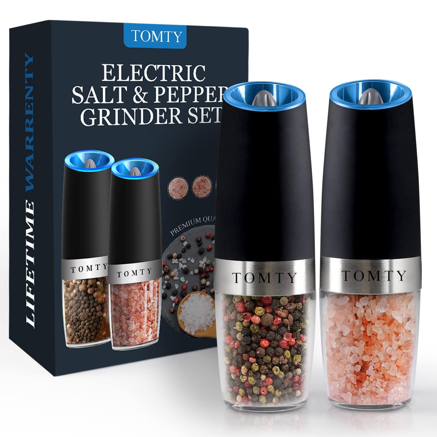 Salt or pepper mill GIVA, electric with tilt sensor – Gourmet