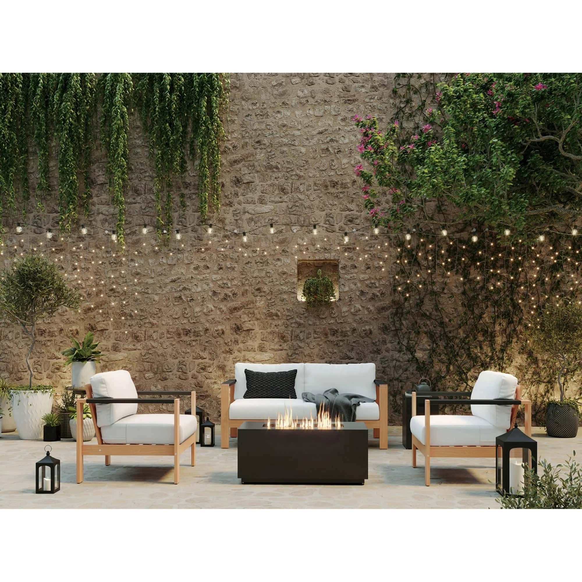 Fire pit in a patio