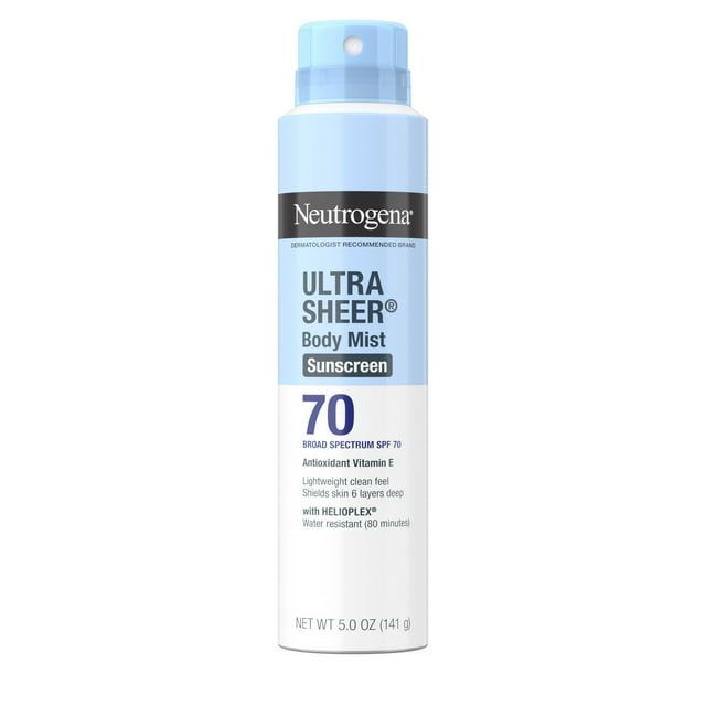 Neutrogena Ultra Sheer Sunscreen Spray, Lightweight, SPF 70, 5 oz
