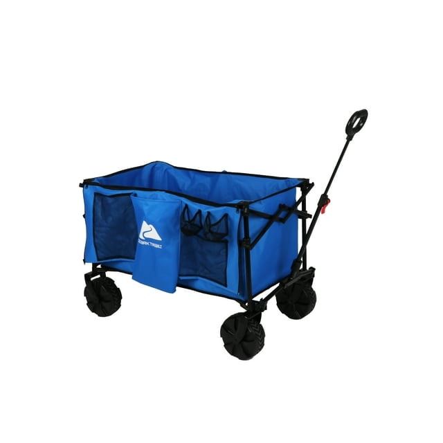 Ozark Trail All-Terrain Big Bucket Cart Wagon, Height 27", Blue