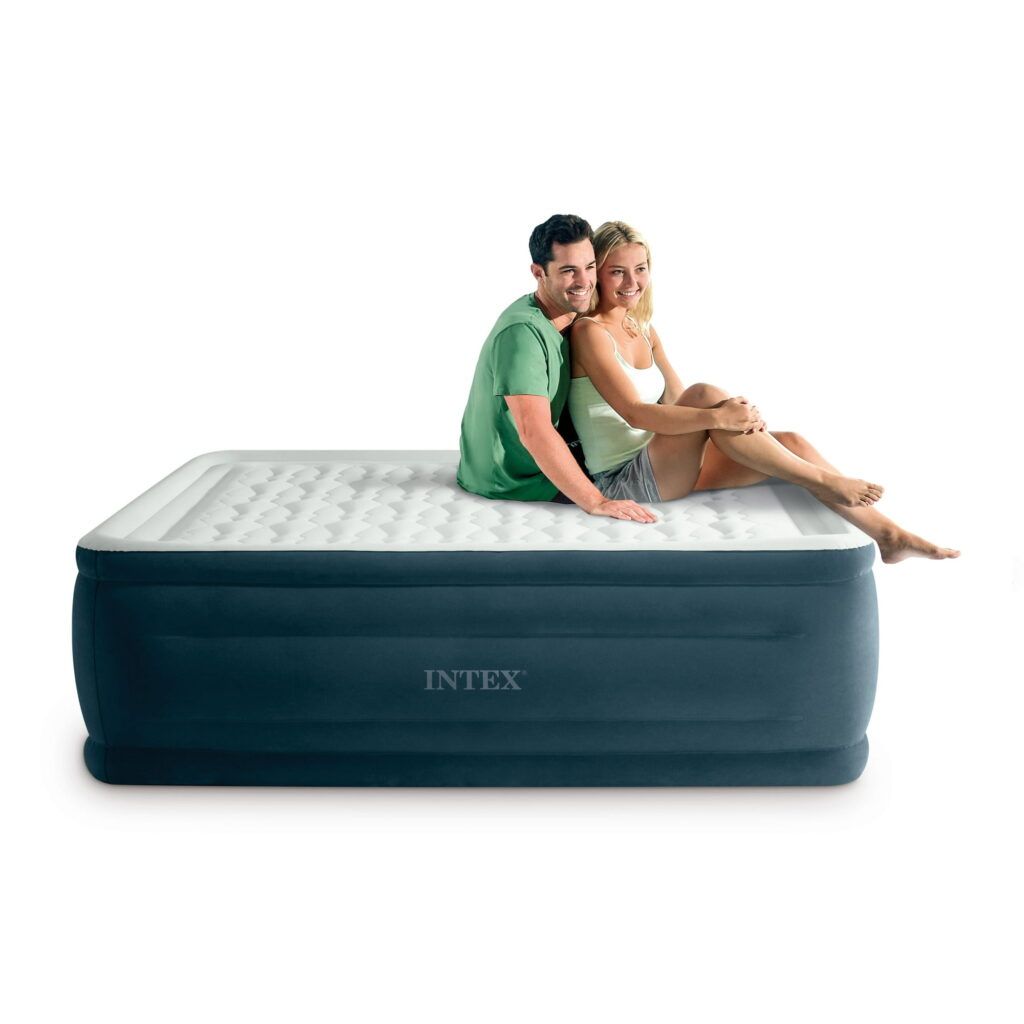 Intex 24" Queen Dream Lux Pillow Top Dura-Beam Airbed Mattress with Built-in Pump