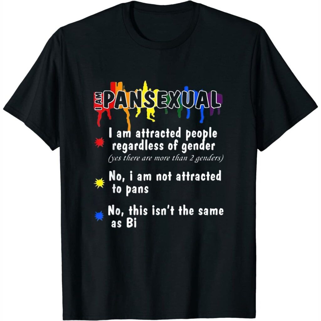 Womens I Am Pansexual T-Shirt Lgbt Gay Pride Month Love Wins Shirt Black Large