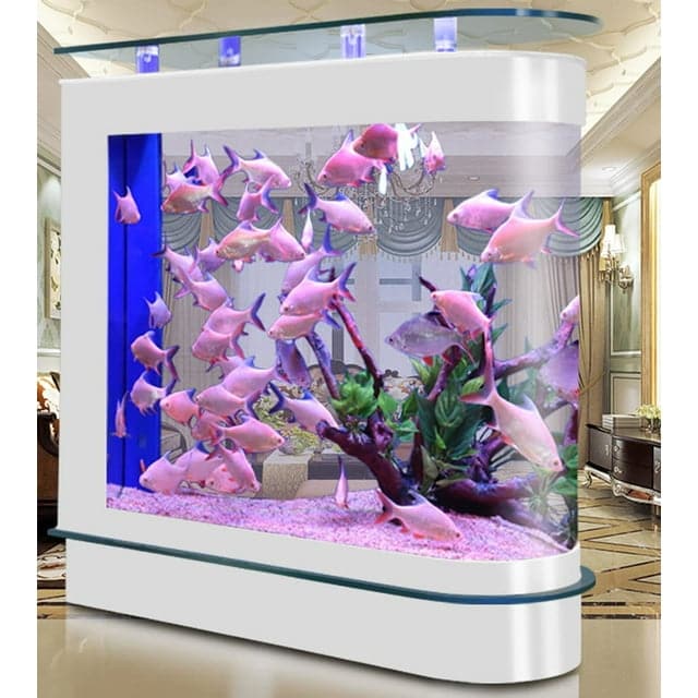 Aquarium Kit Upright Luxury Large Fish Tank Large Glass Fishbowl Glsaa Bar for Patios Living Office Room and Kitchen 47.3*49.6*15.8in 124Gal