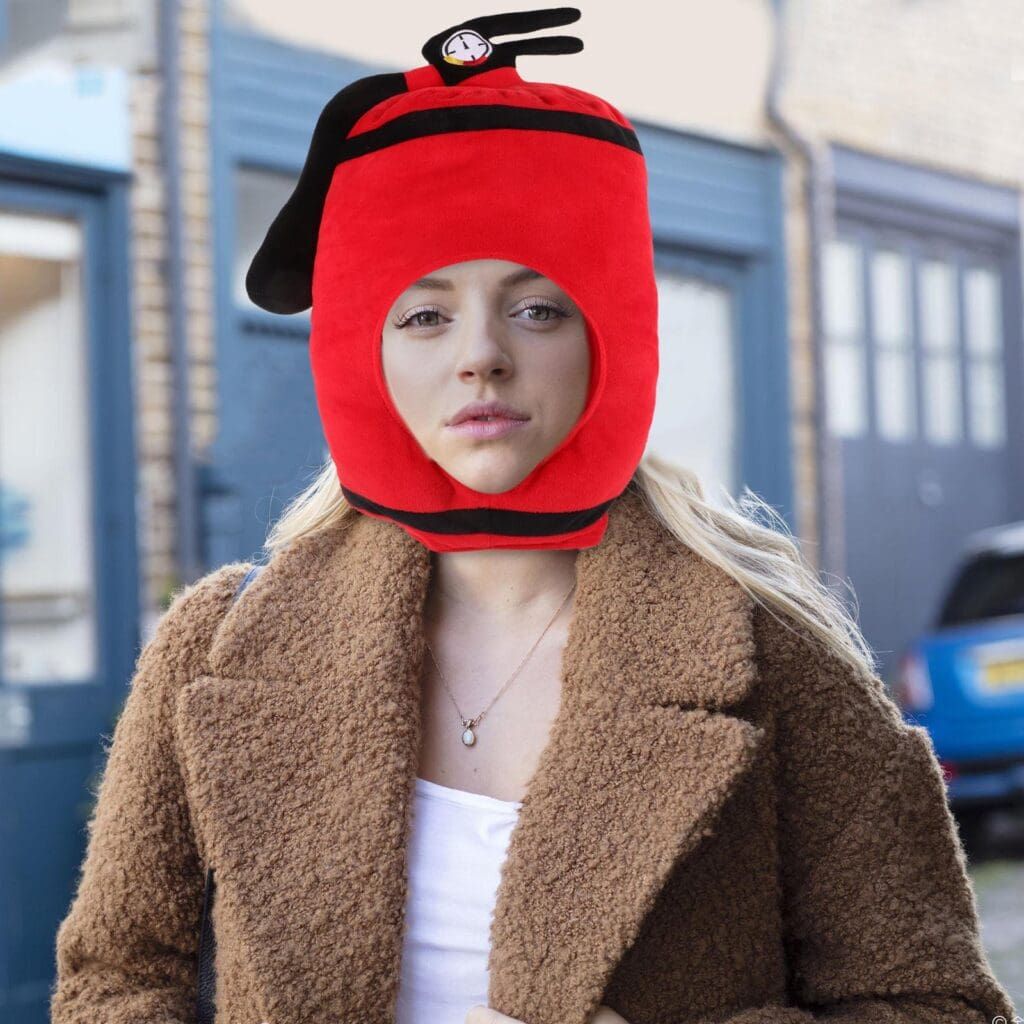 HEMOTON Festival Fire Extinguisher Headgear Hat Embroidered Bucket Crazy