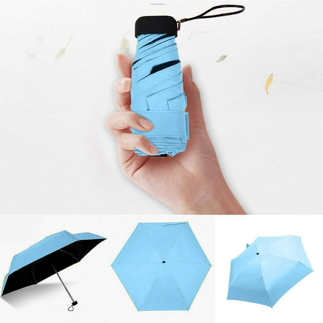 Vadktai Mini Travel Umbrella, Compact Sun & Rain Umbrella with UV Protection