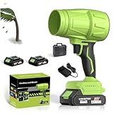 990,000 RPM 21V Cordless Leaf Blower with 2×6.0Ah Batteries - Handheld Electric Blower for Patio Cleaning, Car Drying, Leaves and Dust,Universa,Gifts for Men Husband Father