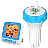 TempPro Waterproof Wireless Pool Thermometer Easy Read, Digital Pool Thermometer Floating for Swimming Pool, Hot Tub, Cold Plunge, Pond, Upgraded IPX8