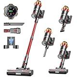 Cordless Vacuum Cleaner, 650W 55KPa 70Mins Vacuum Cleaners for Home, Self-Standing Stick Vacuum with Anti-Tangle Brush & OLED Touch Screen, Vacuum Cle