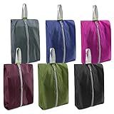 BeeGreen Travel Shoe Organizer with Zipper Closure | Shoe Bags for Travel, 6pcs Portable Packing Storage Organizer with Handle | Colorful Nylon Design